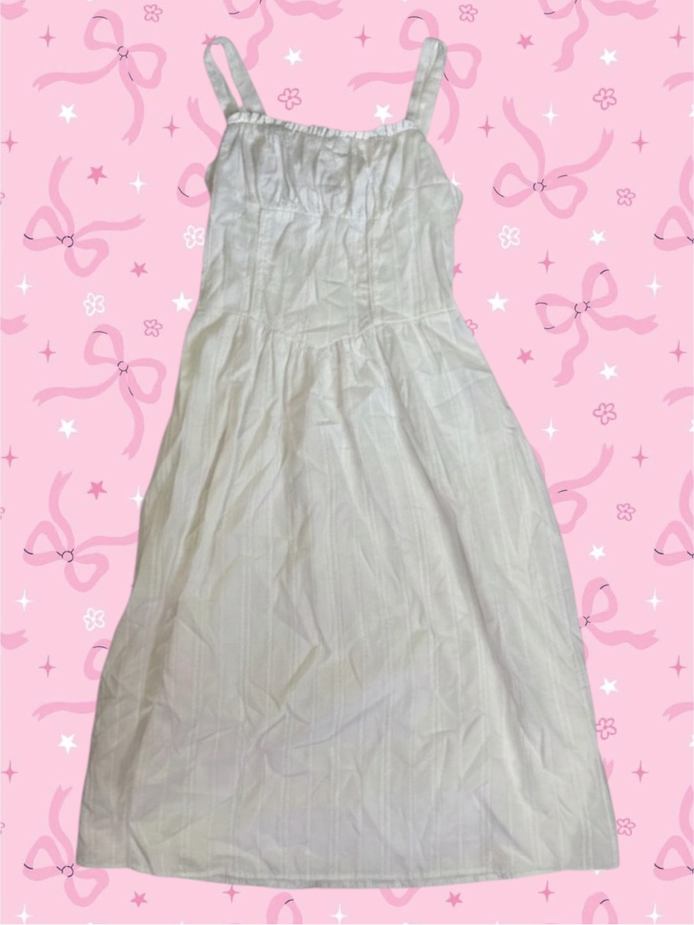 Wild Fable White Cottagecore Midi Sundress XXS